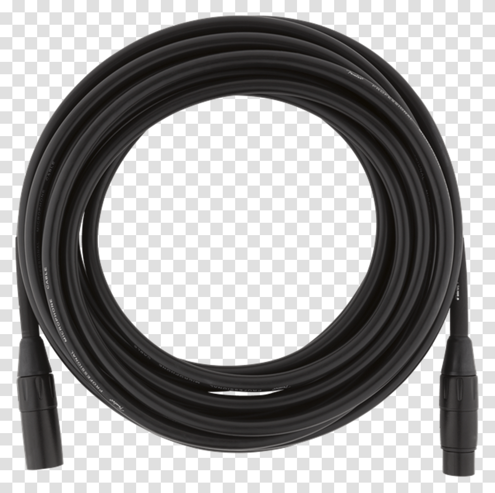 Fender Professional Series Microphone Cable 25 Black, Wire, Hose Transparent Png