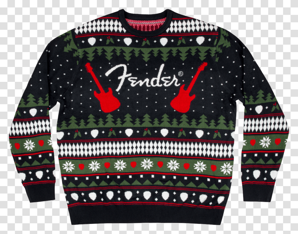 Fender Ugly Christmas Sweater Ugly Christmas Sweater Music, Clothing, Apparel, Sweatshirt, Blanket Transparent Png