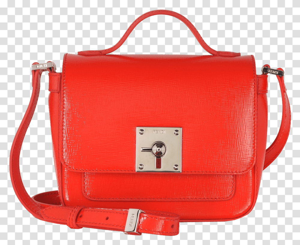 Fendi Bag Bugs Poppy Patent Leather Shoulder Bag Messenger Bag, Accessories, Accessory, Handbag, Purse Transparent Png