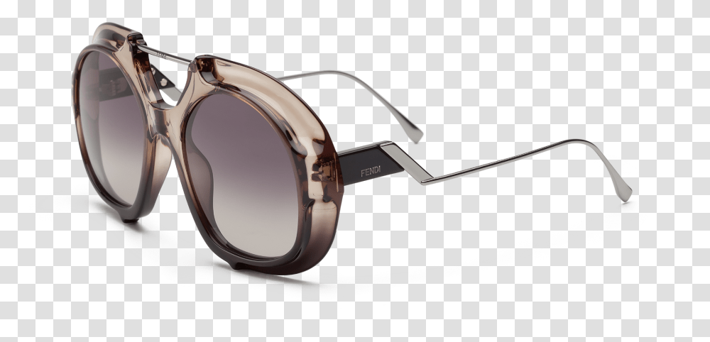 Fendi Tropical Shine Oversize Aviator Sunglasses Reflection, Goggles, Accessories, Accessory Transparent Png