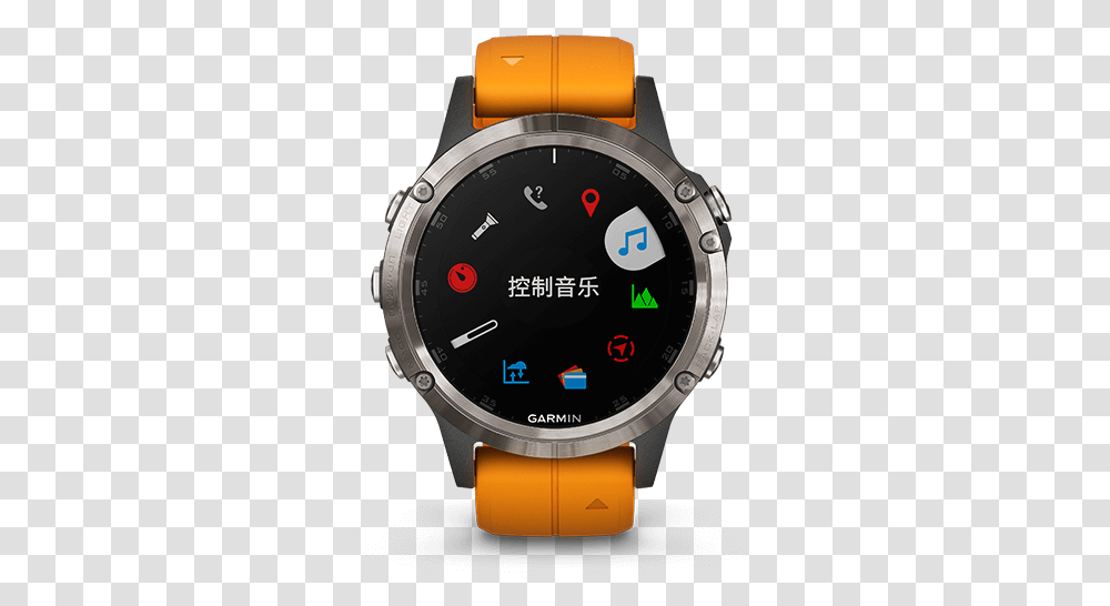 Fenix 5 Plus Fenix5plus, Wristwatch, Digital Watch Transparent Png
