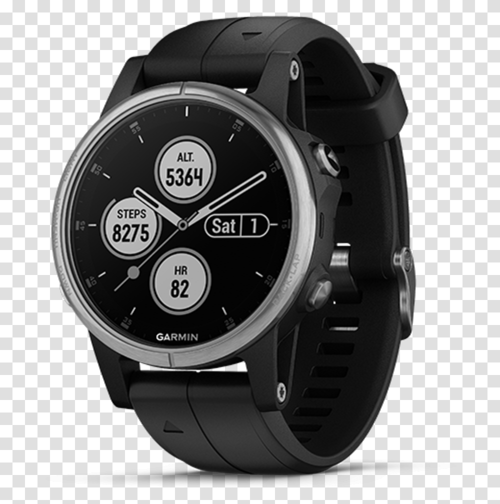 Fenix 5 Plus, Wristwatch, Digital Watch Transparent Png