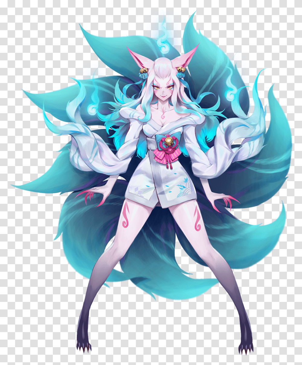 Feral Ahri Horny 247 Spiritlewdahri Twitter Ahri Spirit Blossom White Cosplay, Ornament, Pattern, Fractal, Graphics Transparent Png