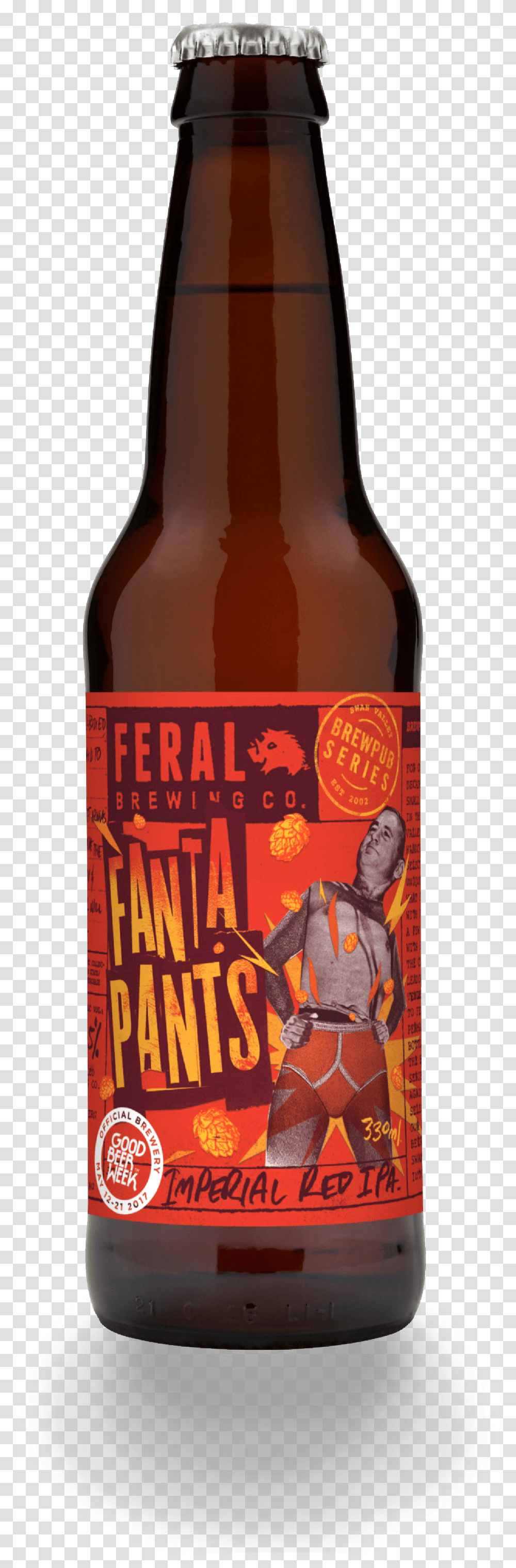 Feral Fanta Pants Artwork Bottle Gbwmock Tiny Rebel Urban Ipa, Beer, Alcohol, Beverage, Drink Transparent Png