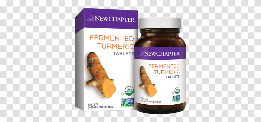 Fermented Turmeric Tablets New Chapter Perfect Hair Skin And Nails, Food, Hot Dog, Croissant, Medication Transparent Png