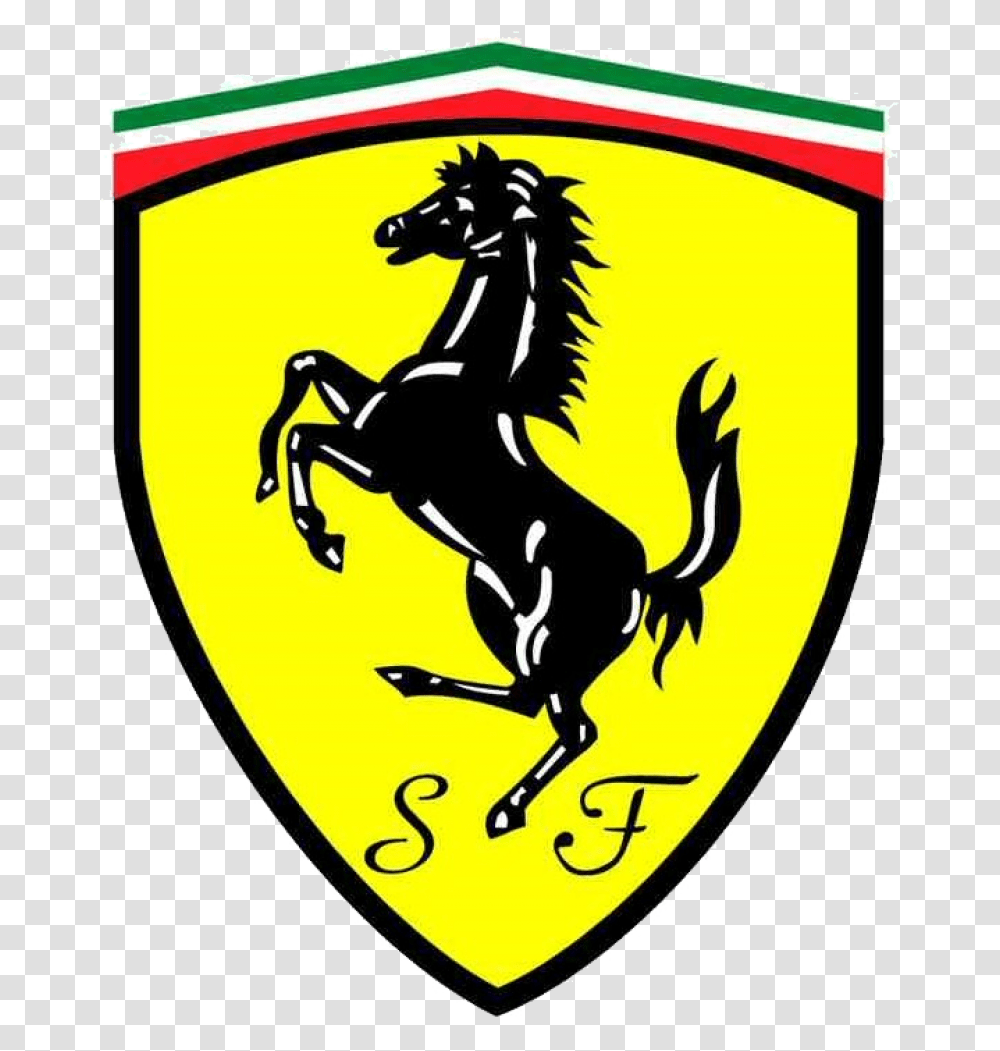 Ferrari Car Logo Brand Image Scuderia Ferrari Logo, Poster, Advertisement, Armor, Symbol Transparent Png