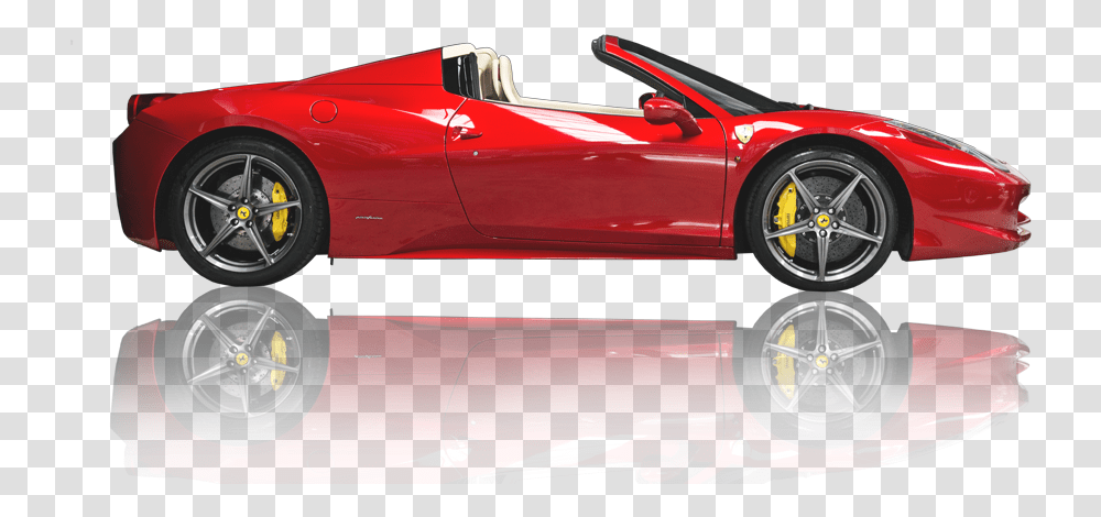 Ferrari Car Vector Library Files Side View Ferrari Car, Vehicle, Transportation, Wheel, Machine Transparent Png