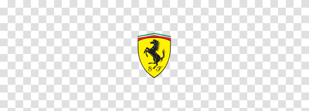 Ferrari Clipart Yellow, Logo, Trademark, Armor Transparent Png