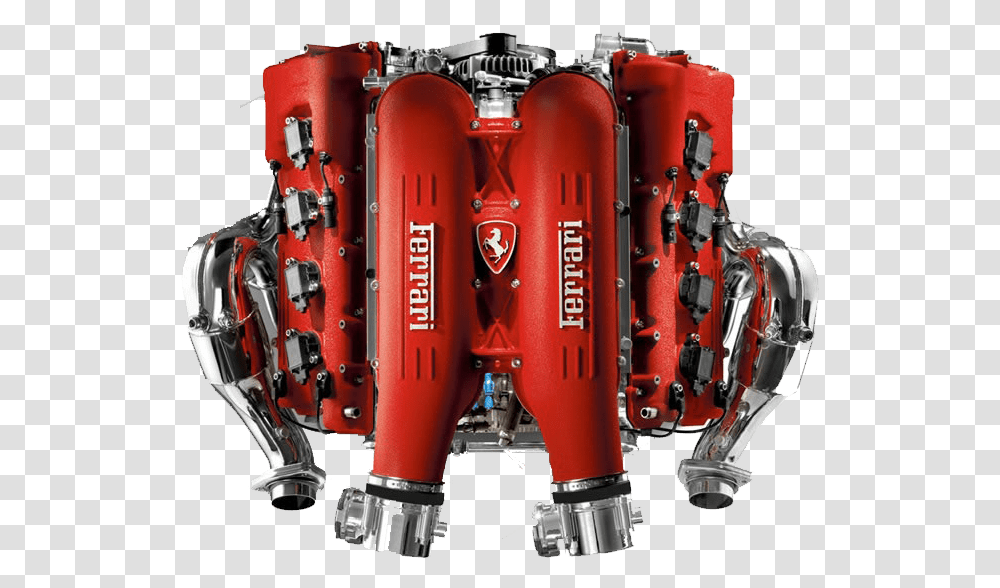 Ferrari Engine Ferrari Engines, Motor, Machine, Fire Truck, Vehicle Transparent Png