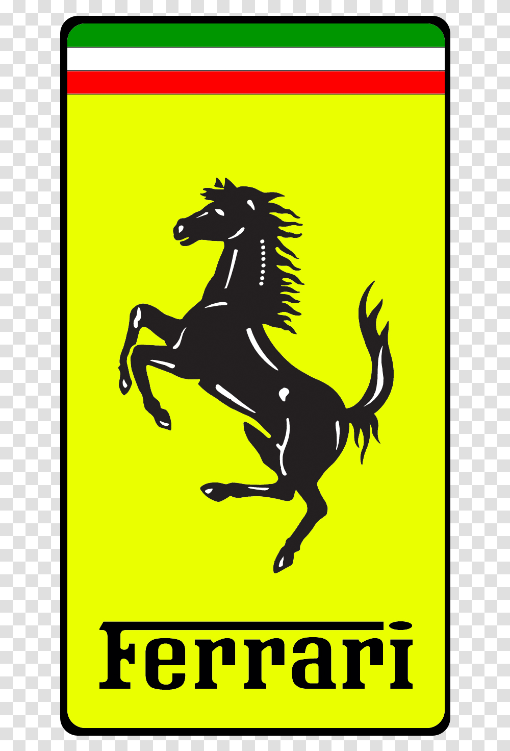 Ferrari Ferrari Logo Rectangle, Horse, Mammal, Animal Transparent Png