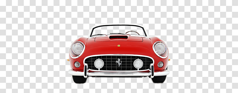 Ferrari Front View Stickpng Vintage Car Front View, Vehicle, Transportation, Bumper, Sports Car Transparent Png