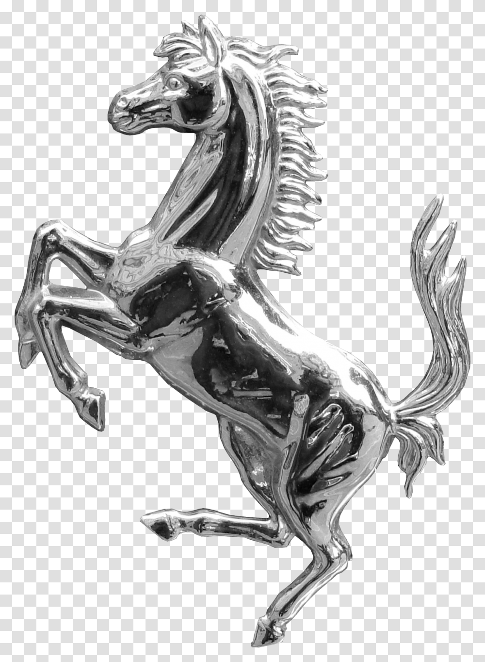 Ferrari Horse Logo, Mammal, Animal, Sculpture Transparent Png