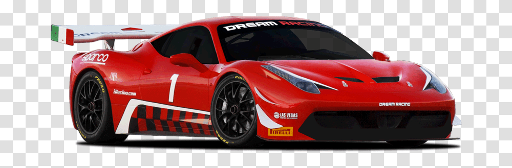 Ferrari Las Vegas Racing Car, Vehicle, Transportation, Automobile, Sports Car Transparent Png