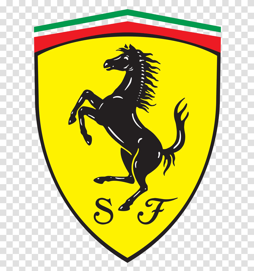 Ferrari Logo Meaning And History Symbol Logo Ferrari, Armor, Shield, Poster, Advertisement Transparent Png