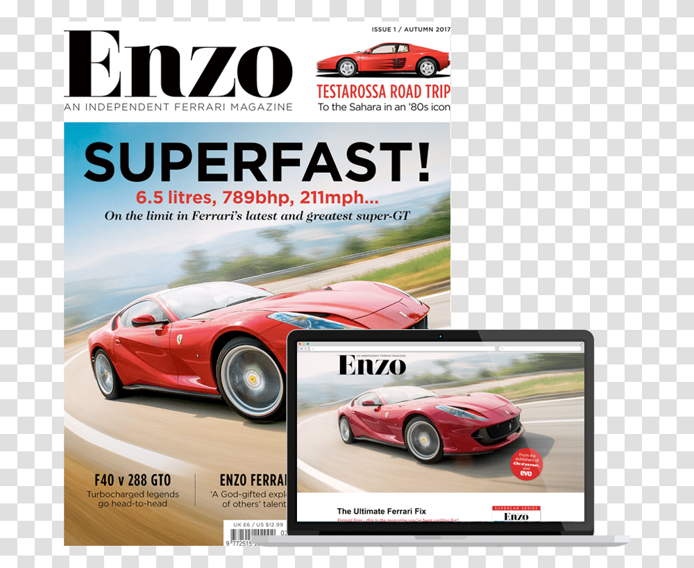 Ferrari Magazine Enzo, Car, Vehicle, Transportation, Automobile Transparent Png