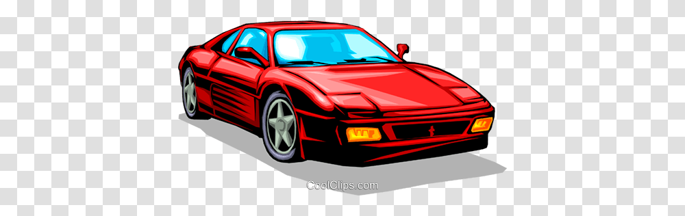 Ferrari Royalty Free Vector Clip Art Illustration, Car, Vehicle, Transportation, Sports Car Transparent Png