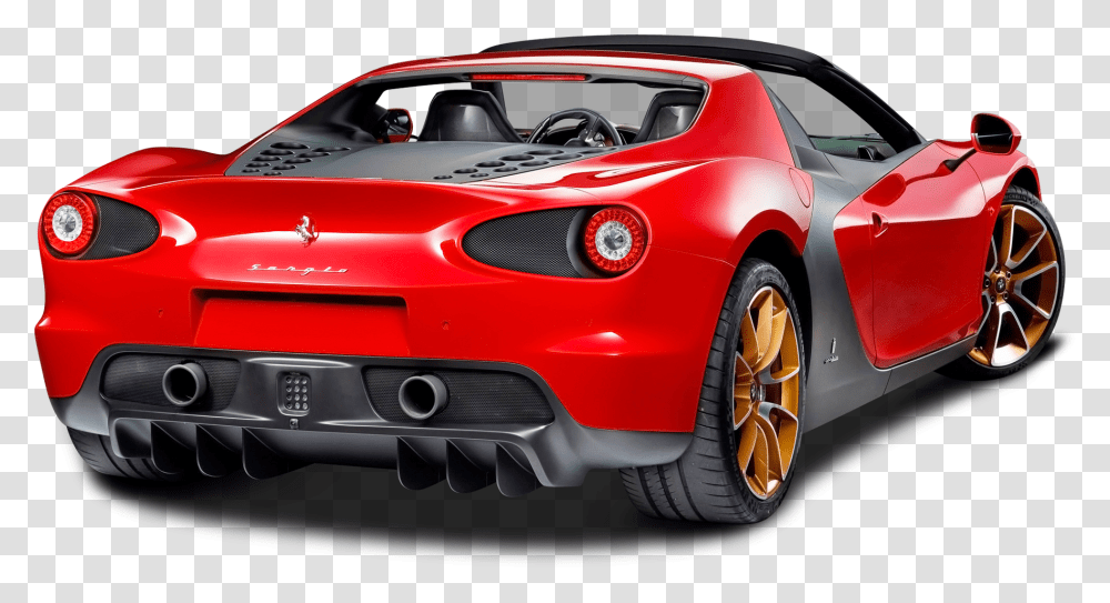 Ferrari Sergio Back View Image Ferrari Car Back View, Vehicle, Transportation, Automobile, Tire Transparent Png