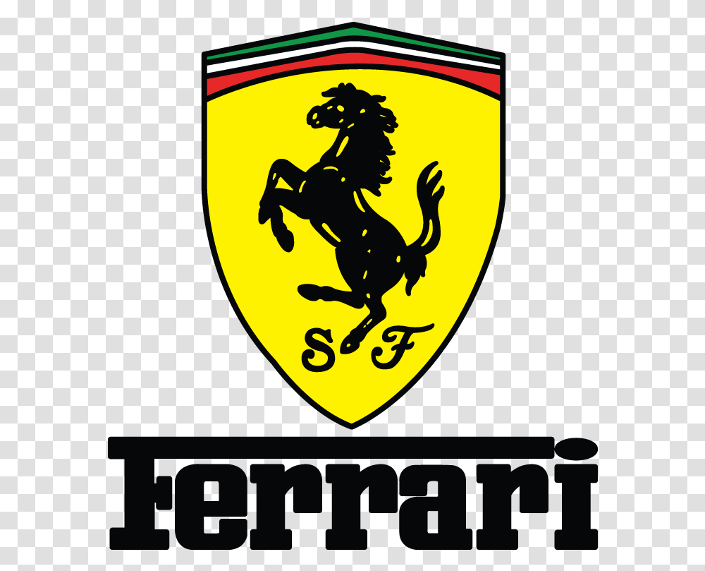 Ferrari Y Drawing Of Ferrari Logo, Poster, Advertisement, Symbol, Trademark Transparent Png