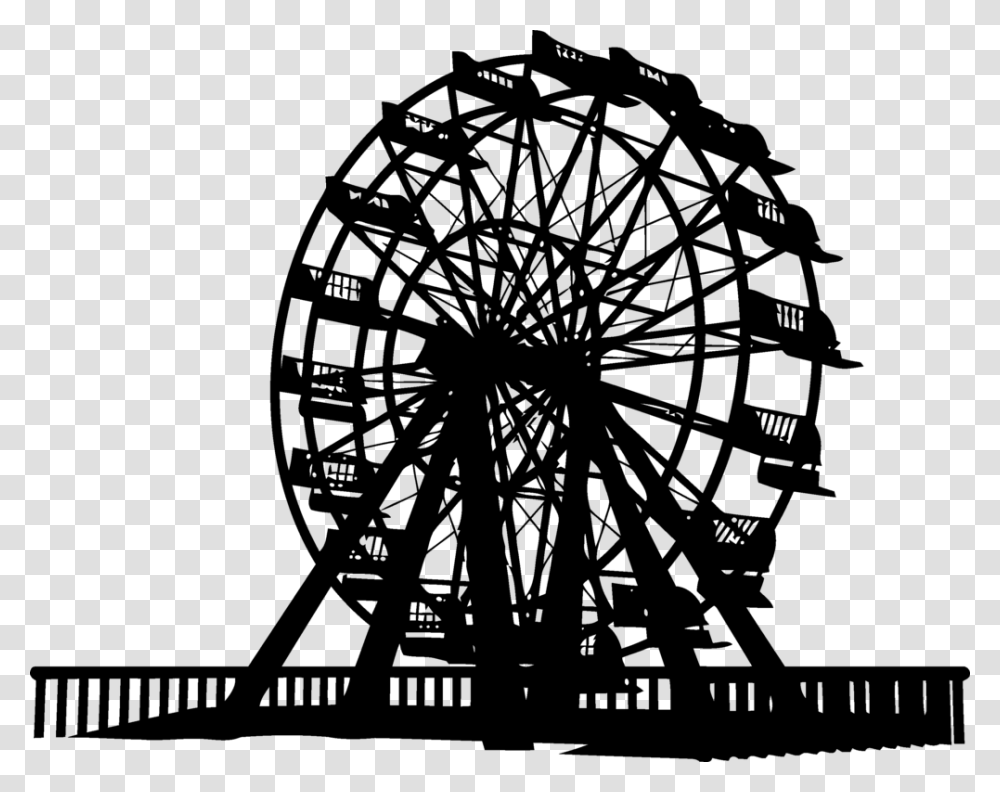 Ferris Wheel Car Clip Art, Amusement Park, Utility Pole, Construction Crane, Theme Park Transparent Png