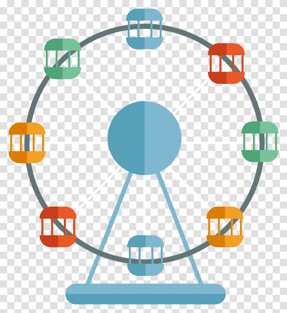 Ferris Wheel Cartoon, Network Transparent Png