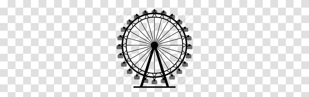 Ferris Wheel Clipart Black And White, Rug, Machine, Texture, Spoke Transparent Png