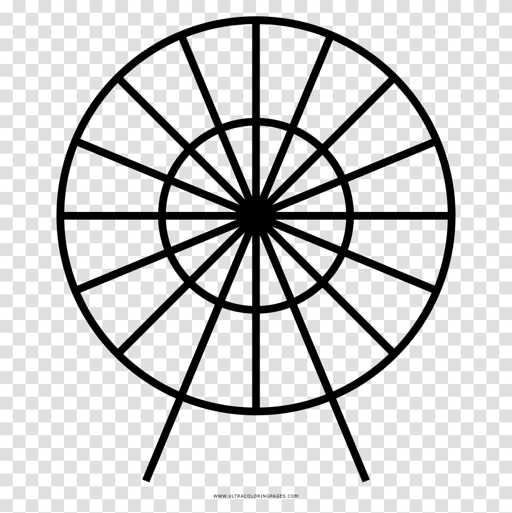 Ferris Wheel Coloring Page, Gray, World Of Warcraft Transparent Png