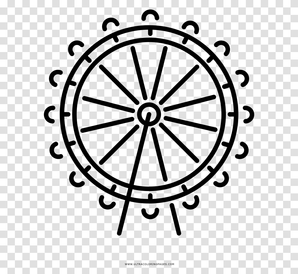Ferris Wheel Coloring Page, Gray, World Of Warcraft Transparent Png