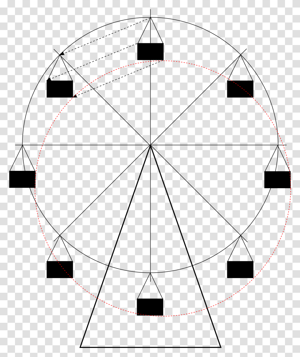 Ferris Wheel, Moon, Outer Space, Night, Astronomy Transparent Png