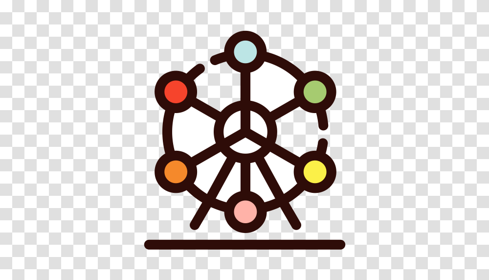 Ferris Wheel Multicolor Simple Icon With And Vector Format, Cross, Outdoors, Star Symbol Transparent Png