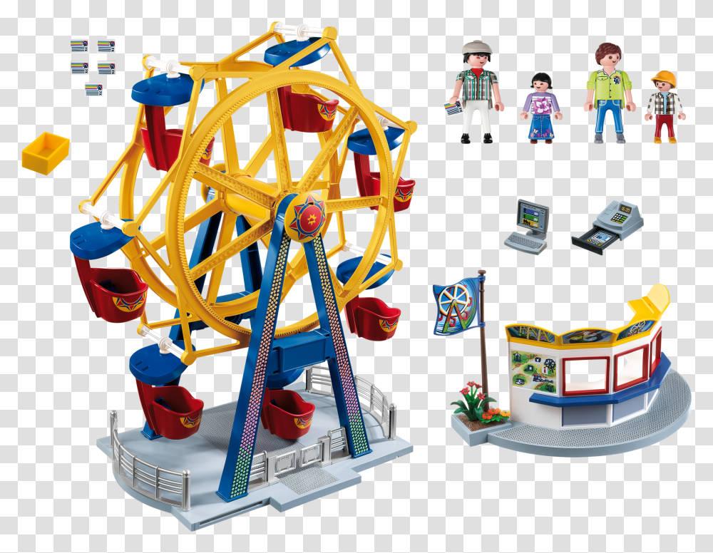 Ferris Wheel With Lights Playmobil Ferris Wheel, Person, Human, Amusement Park, Roller Coaster Transparent Png