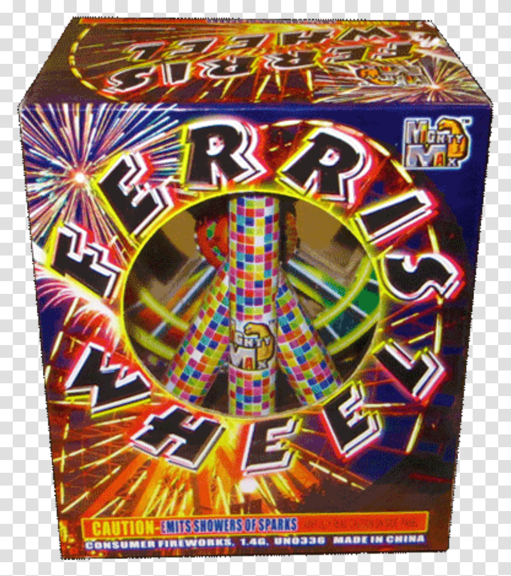 Ferris Wheel Xtreme Fireworks Of Wisconsin Trippy, Arcade Game Machine, Poster, Advertisement, Flyer Transparent Png