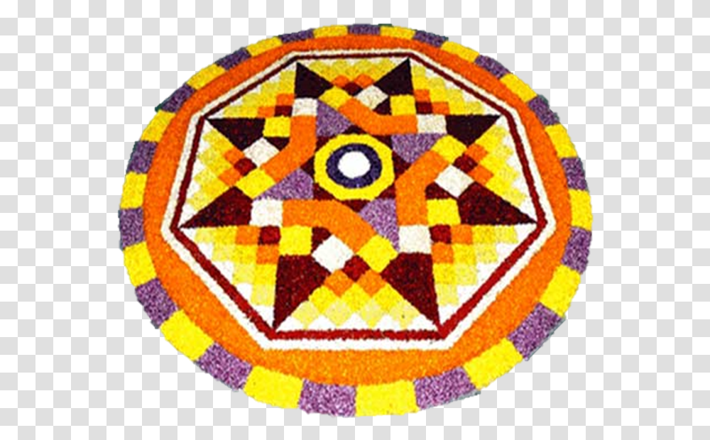 Festival Onam Diwali Holi Rangoli Free Best Pookalam Designs For Onam Competitions, Rug, Floral Design, Pattern Transparent Png