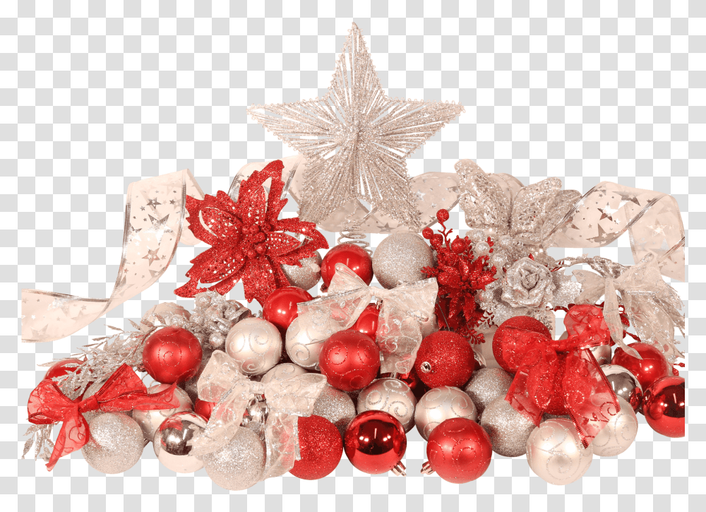 Festive Decoration Set Christmas Tree Star, Accessories, Accessory, Jewelry, Ornament Transparent Png
