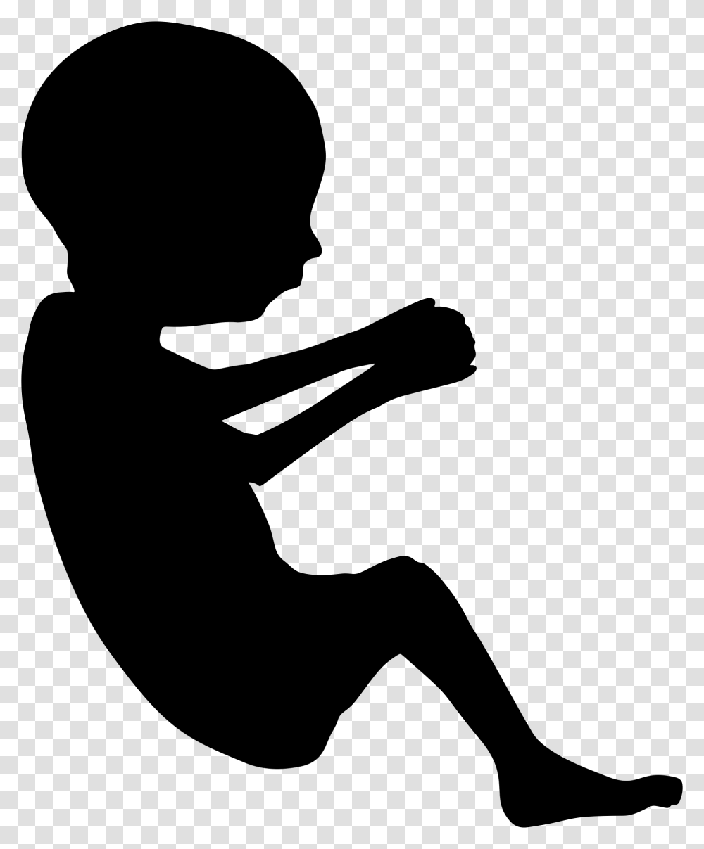 Fetus Silhouette Minus Cord Icons, Gray, World Of Warcraft Transparent Png