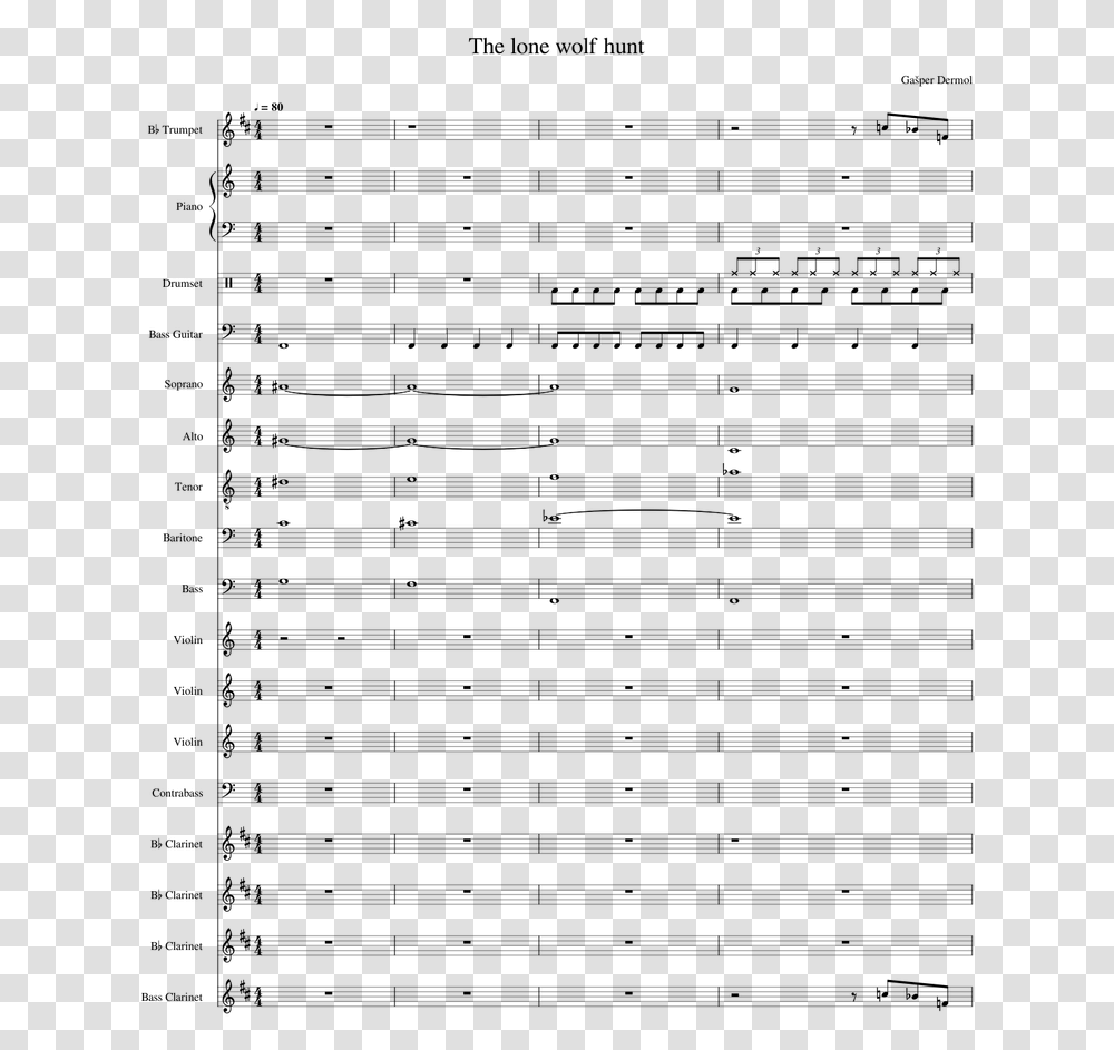 Ffxiv Footsteps In The Snow Sheet Music, Gray, World Of Warcraft Transparent Png