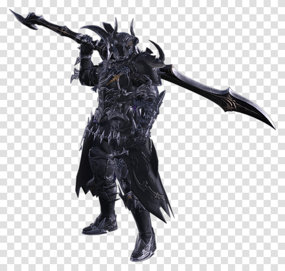 Ffxiv Stormblood Dark Knight Level 70 Dark Knight Gear, Person, Human, Figurine, Alien Transparent Png