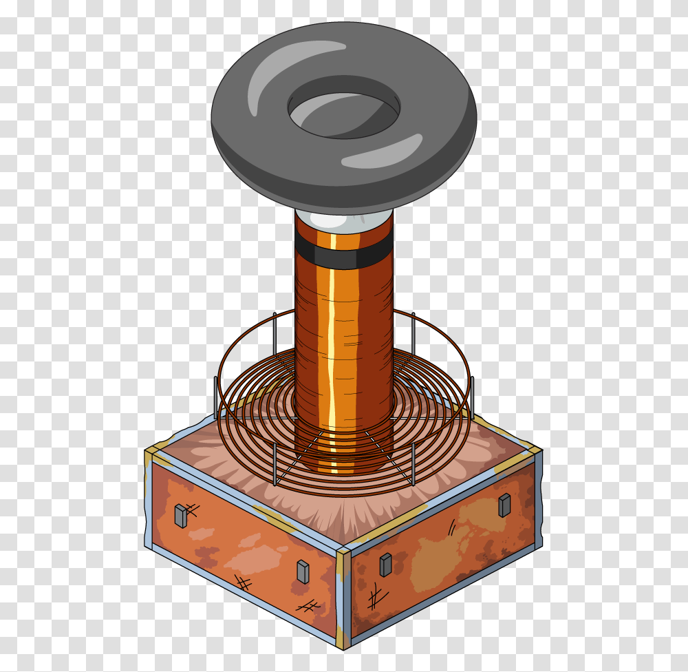 Fg Building Teslacoil Illustration, Lamp, Spiral Transparent Png