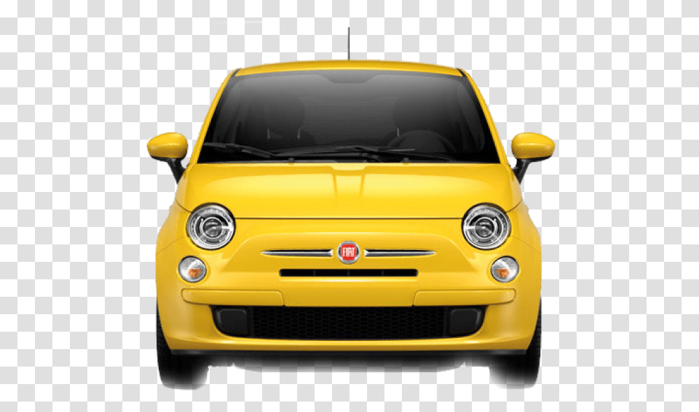 Fiat Yellow Image Front View Car Vector Front, Vehicle, Transportation, Taxi, Sedan Transparent Png