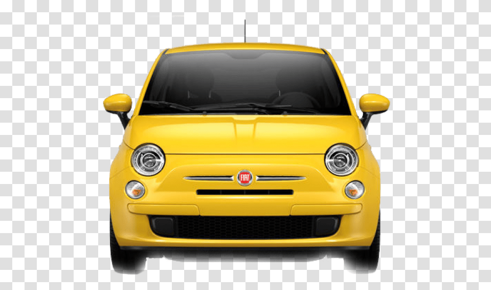 Fiat Yellow Image Front View Images Download Car Vector Front, Vehicle, Transportation, Automobile, Taxi Transparent Png