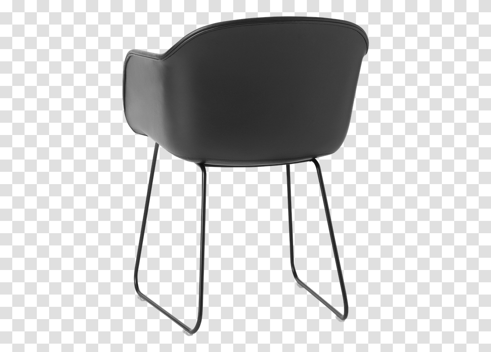 Fiber Chair Black Sled Base Muuto, Furniture, Cushion Transparent Png