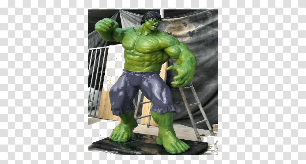Fiber Hulk Statues Hulk Fibra De Vidrio, Person, Human, Hand, Figurine Transparent Png