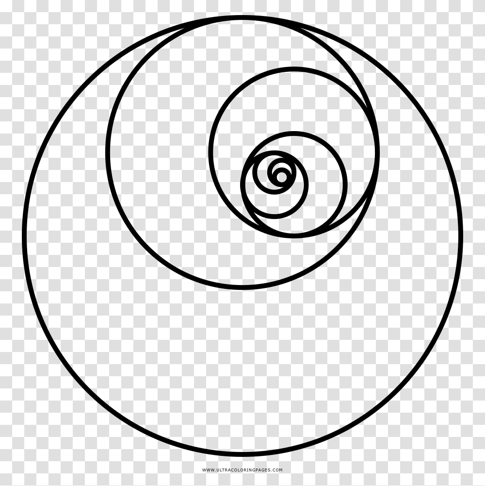 Fibonacci Circles Coloring, Gray, World Of Warcraft Transparent Png