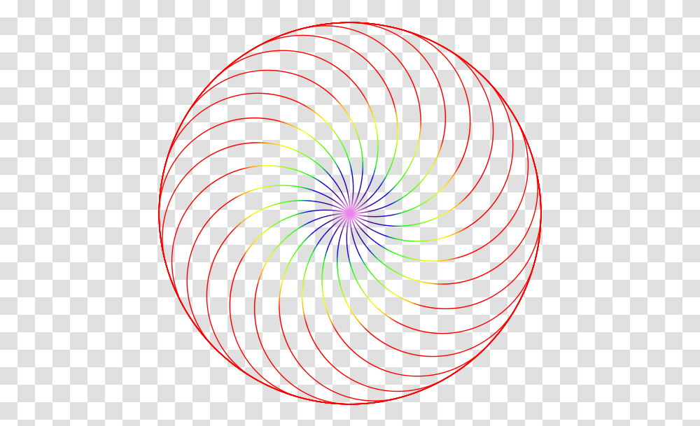 Fibonacci Spiral Circle, Pattern, Ornament, Rug, Fractal Transparent Png