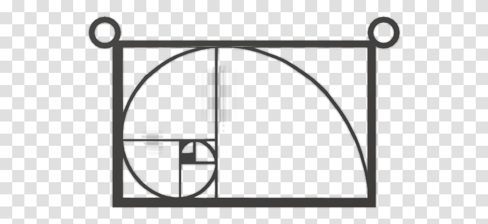 Fibonacci Spiral Pendant Mod Corner Clasps X2 Arch, Silhouette, Label Transparent Png