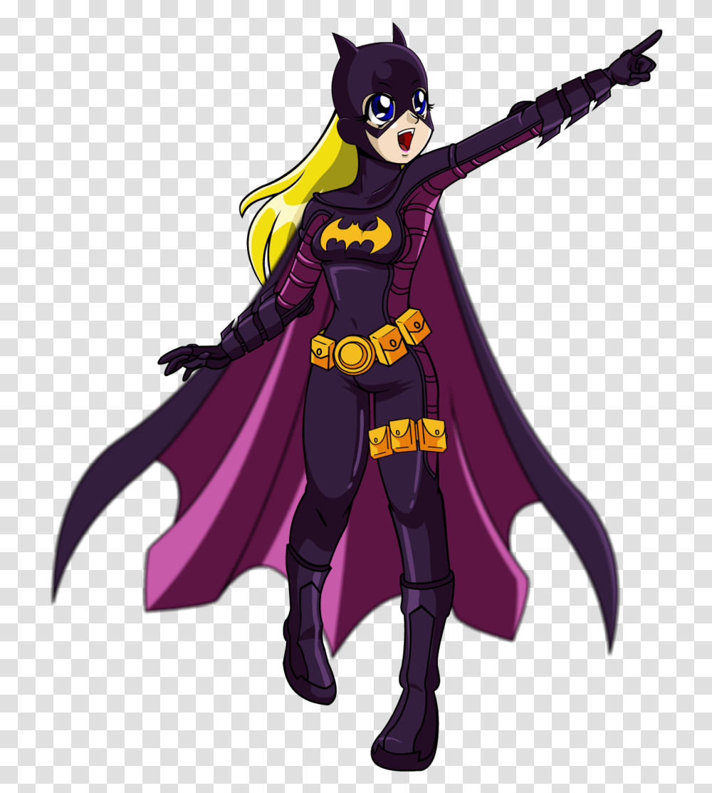 Fictional Figurestylecostume Batgirl Svg, Person, Cape, Manga Transparent Png