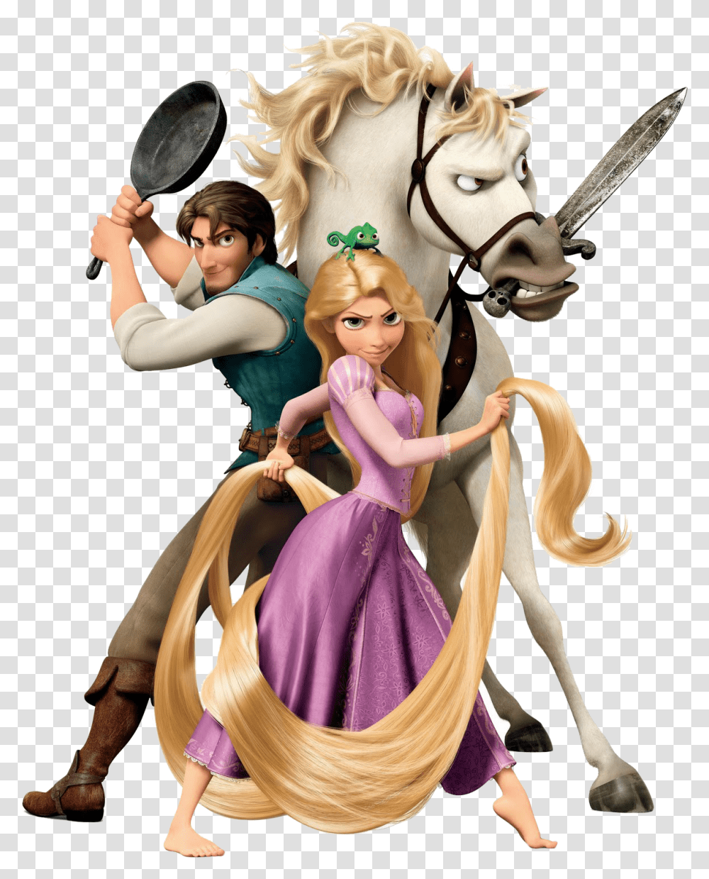 Fictional Game Video Rapunzel Human Hq Rapunzel Pascal And Flynn, Figurine, Doll, Toy, Person Transparent Png