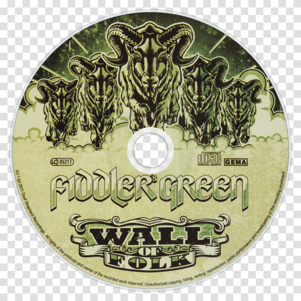 Fiddler S Green Wall Of Folk Cd Disc Image Download Cd, Disk, Dvd, Rug, Money Transparent Png