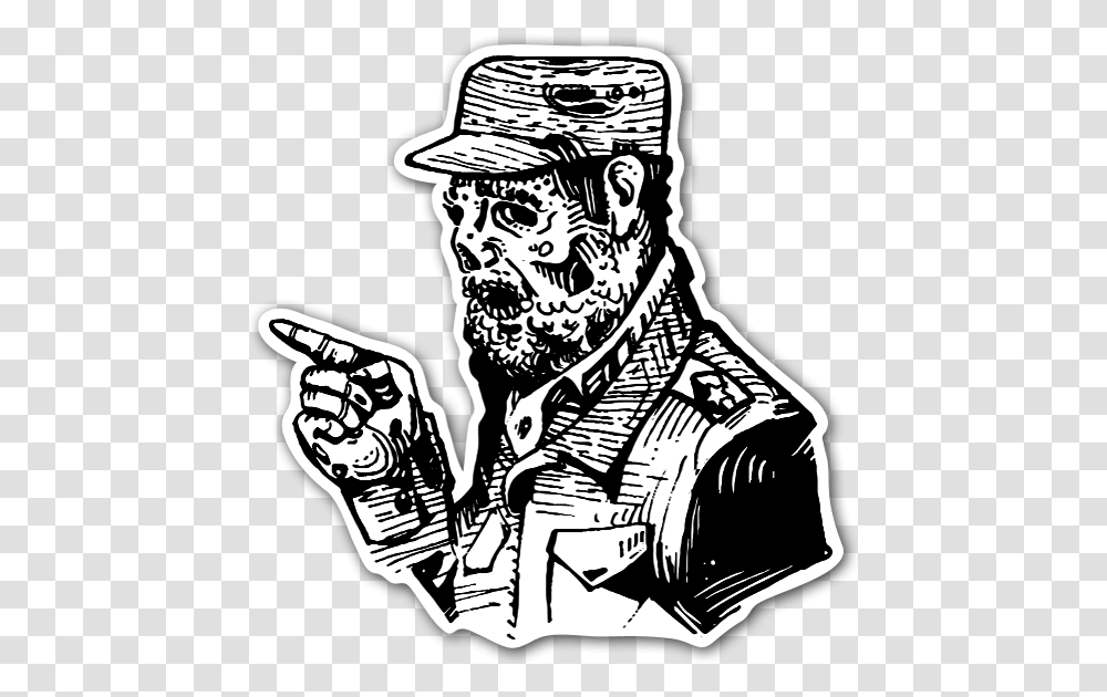 Fidel Castro Sticker Castro Line, Hand, Fist, Hat Transparent Png