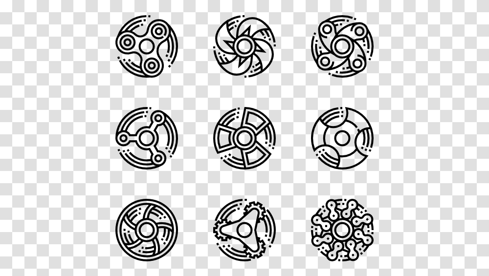 Fidget Spinner Spinning Wheel Icon, Gray, World Of Warcraft Transparent Png