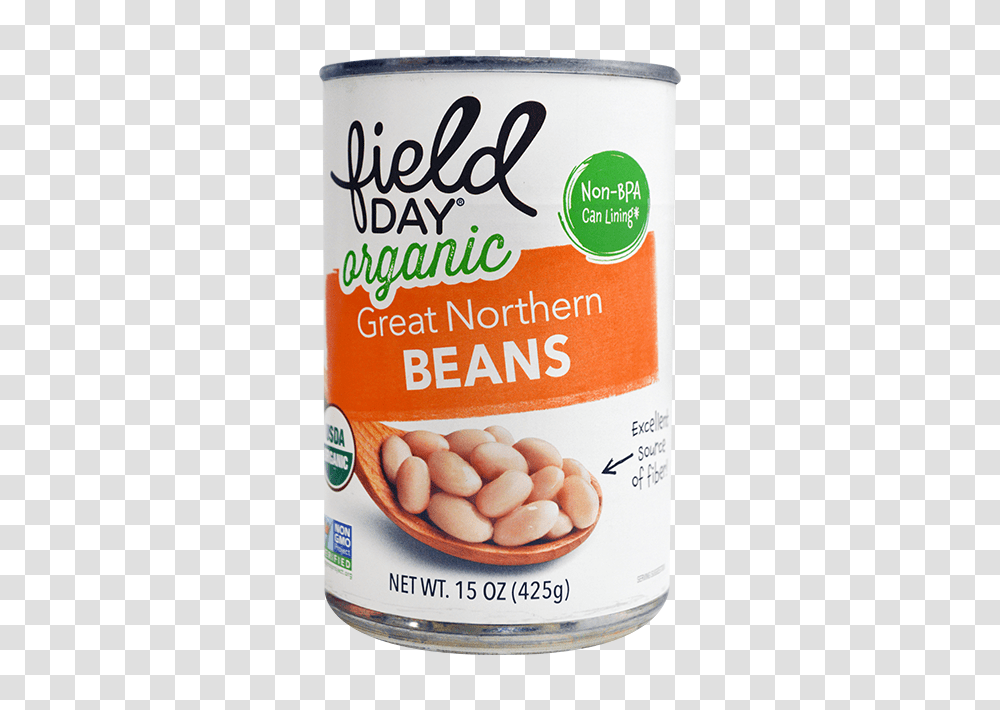 Field Day Beans Great Northern Organic Canned Food, Plant, Soy, Vegetable, Tin Transparent Png